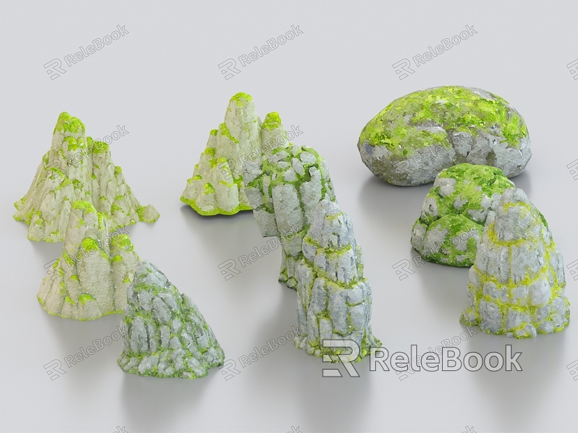 rockery landscape stone stone cartoon rockery stone cartoon landscape stone model