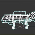 Commercial Medical Stretcher Equipment with Orange Surface Metal Frame Black Straps and Wheels