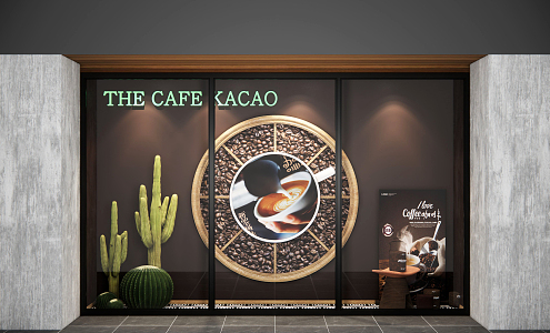 Modern Window Coffee Shop Window 3d model