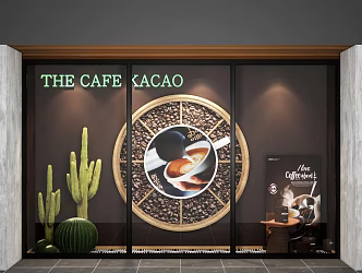 Modern Window Coffee Shop Window 3d model