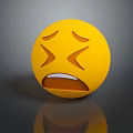 Expression package WeChat expression package cartoon expression cartoon face emoticon Yan text 3d model