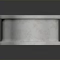 White Textured Stone Bathtub With Two Tiered Design And Sleek Surface 3d model