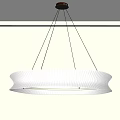 White Modern Double Layer Circular Design Illuminated Chandelier for Home Decor 3d model