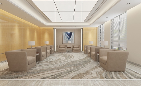 Modern Reception Room Negotiation Room 3d model