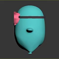 Cute Blue Duck Shaped Household Item With Pink Goggles And Playful Design