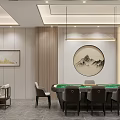 New Chinese Chess and Card Room Chess and Card Room Texas Chess and Card Table 3d model