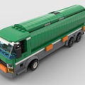 Lego toy building blocks truck tanker engineering truck 3d model