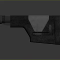 Black Tactical Weapon With Mechanical Grip And Metal Barrel Design