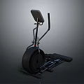 Black Elliptical Trainer With Comfortable Seat And Large Wheel For Home Fitness