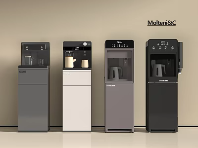 Mofeen&C Four Standing Water Dispensers In Various Colors For Kitchen Appliances 3d model