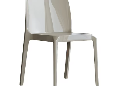 Comfortable Modern Leisure Chair With Light Color Sleek Surface And Thin Sturdy Legs 3d model
