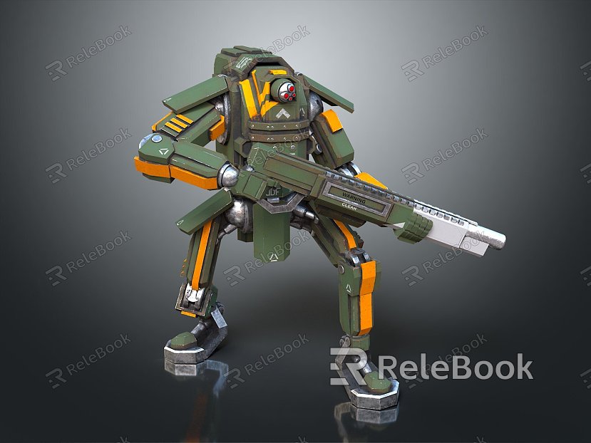 Modern robot alien warrior alien warrior alien soldier alien army pair model