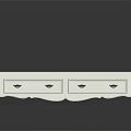 Elegant White Double Bed With Carved Headboard Footboard And Drawers Storage Design
