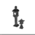 Traditional Stone Lantern Sculptures With Various Sizes And Tower Shaped Design
