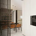 Modern Living Dining Room Interior With Wooden Slat Wall Piano Sofa And Coffee Table