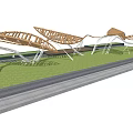 Modern Corridor Frame Leaf Shape Corridor Frame 3d model