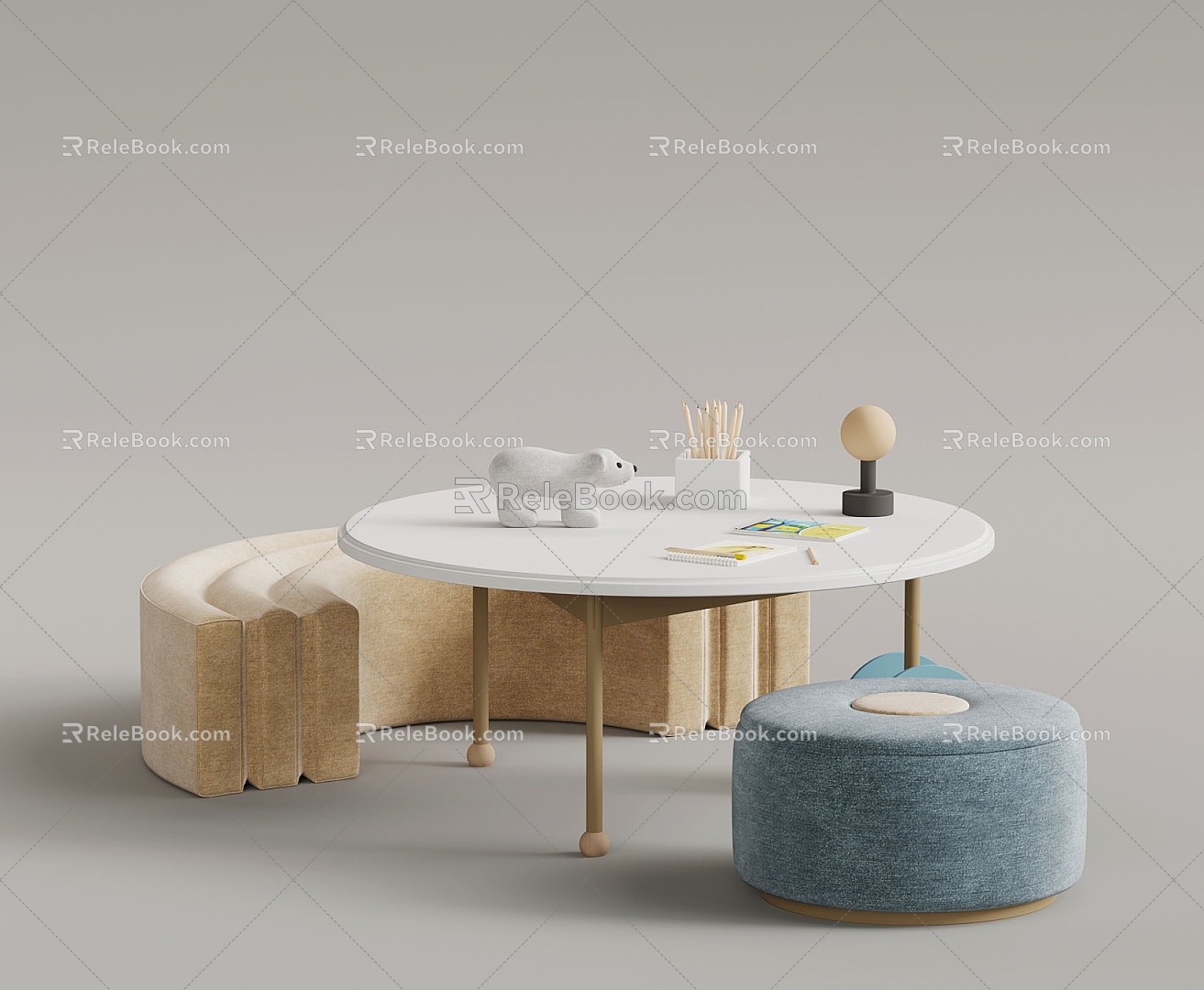 11 Children's Table Modern Children's Table 3d model