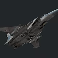 Gray Military Fighter Jet With Twin Engines Mounted Missiles And Tail Fin Design Features