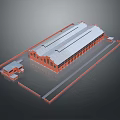 Industrial Red Brick Building 3D Model With Long Roof And Annex Structure