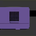 Purple Compact Device With White Panel Circular Holes Transparent Window And Ventilation Grilles