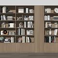 Bookcase Bookshelf Ornaments Book Decorative Cabinet 3d model