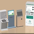 Smart Machines Self Service Terminals With Multifunctional Interactive Screens And Service System 3d model