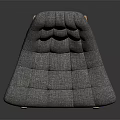 Modern Gray Tufted Leisure Chair With Upholstered Seat And Sturdy Wooden Legs Design