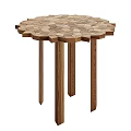 Wooden Coffee Tables With Geometric Hexagonal Pattern For Modern Living Room Interior