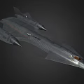 Sleek Silver Fighter Jet With Dual Engines On Dark Background 3d model