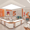 Elegant Jewelry Store Interior Design With Spacious Layout Bright Lighting And Display Counters 3d model