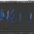 Weapons A Group of Science Fiction Weapons Combination Sword Dagger Axe Tomahawk Cyberpunk stylized low face number low model simple model film and television level 3d model