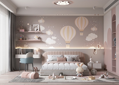 Girls Children's Room 3d model