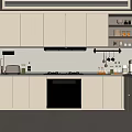 Modern Kitchen Interior With White Cabinets Open Layout Island Counter And Appliances