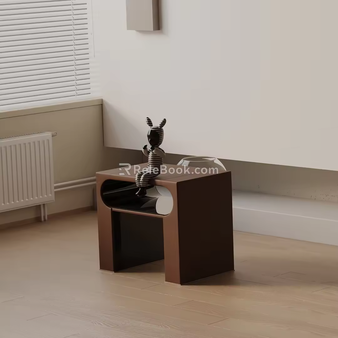 Modern bedside table 3d model