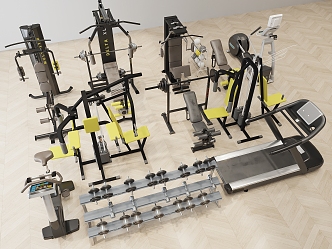 Fitness Equipment 3d model