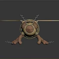 Steampunk Mechanical Bee With Copper Body Gears And Blue Patterned Wings