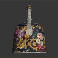 Decorative Kettle With Ornate Handle Floral Patterns Golden Decorations And VSG Logo