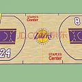 Staples Center Basketball Court With Lakers Logo And Numbers 24 8