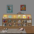 Wooden Kids Bookshelf With Multiple Shelves For Children's Books And Toys