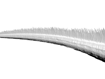 Artistic Modern Curved Carved Sculpture With Intricate Textured Surface 3d model