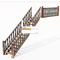 Natural Wood Staircase Featuring Classic Handrail And Intricate Baluster Details