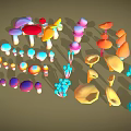 Colorful Fresh Mushroom Vegetables Showcasing Various Bright Hues and Diverse Shapes