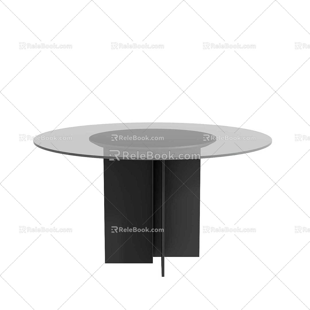 Minismal wind dining table 3d model