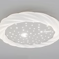 White Modern Ceiling Light with Star Moon Pattern Square and Round Decorative Design for Home 3d model