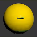 Cute Lemon Creature Character Holding Camera With Green Hair And Yellow Outfit
