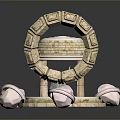 Altar Temple Shrine Hero Altar Cartoon Building Outdoor Items Realistic 3d model