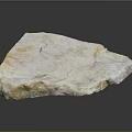 Natural White Yellow Stone Block With Raw Textured Surface And Reflective Base