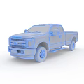 Ford Yellow Double Cab Pickup Truck With Cargo Bed And Modern Design