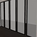 Modern Glass Screen Carved Glass Frosted Glass Partition Carved Glass Screen Frosted Glass Partition 3d model