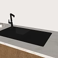 Stainless steel sink kitchen sink under counter basin faucet sink built-in sink single sink 3d model